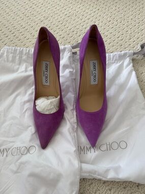 Jimmy Choo Deep Merlot Tonal Suede Pumps